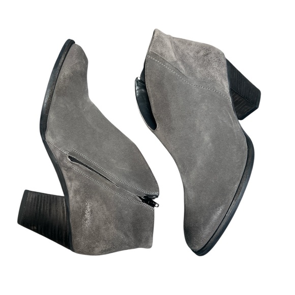 Paul Green Charcoal Suede Ankle Booties - Picture 2 of 11